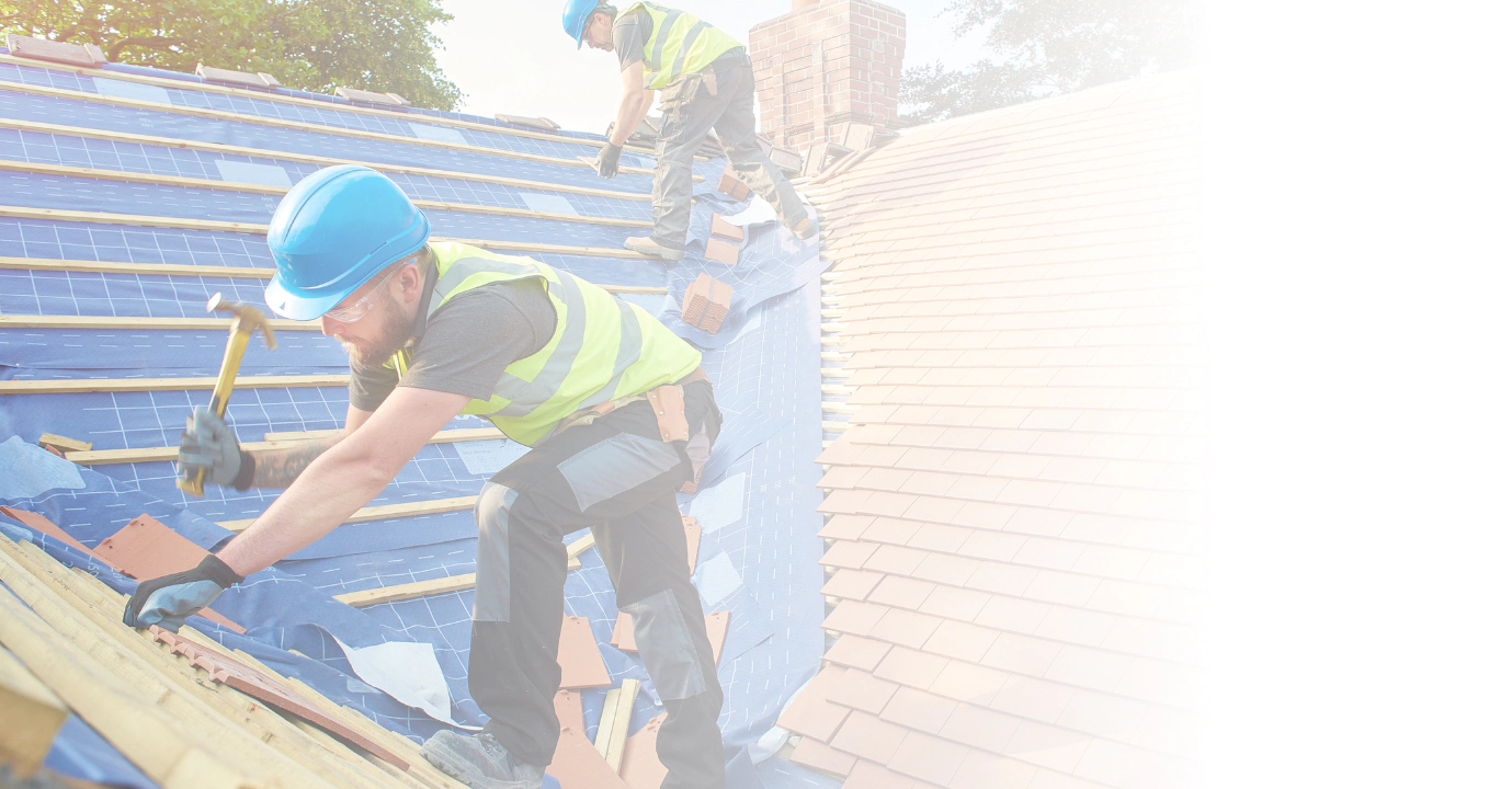 roofers repairing residential roof